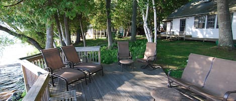 Our Deck overlooking the water