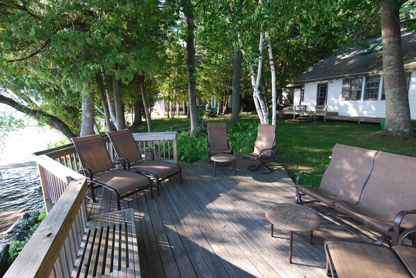 Our Deck overlooking the water