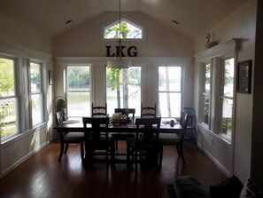 Waterfront dining area