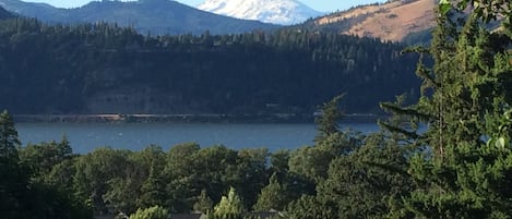 From the Deck. View of Mt Adams and the Columbia River