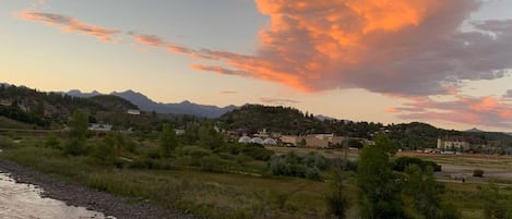 From the deck, beautiful sunset on San Juan River.