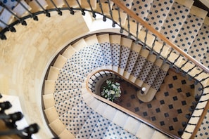 Stunning staircase in one of the 3 towers 