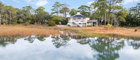 View of the house, and backyard.