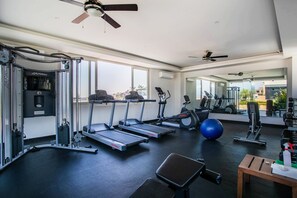 Well-equipped fitness room