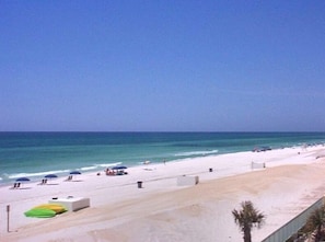 Westward View Down the Beach from our Balcony!