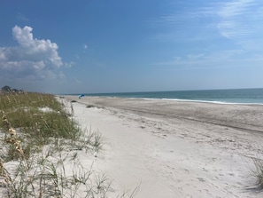 View of the beach looking north towards Surf City.