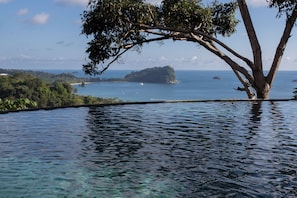 This infinity pool view mof the pacific ocean from your vacation villa 