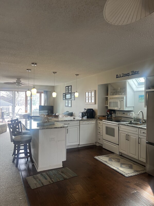 Newly-renovated open concept kitchen