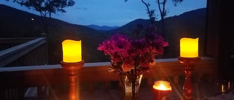 Romantic evening on the deck