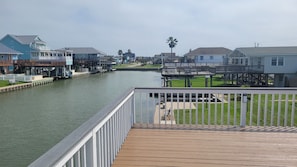 View to the south on upper patio.