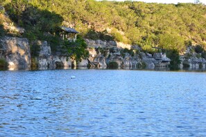 Sunset on the bluff and the beautiful Guadalupe, note buoy to tie off your float