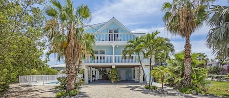 Front of the home, just steps away from Sombrero Beach