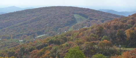 View of fall colors & ski slopes from condo