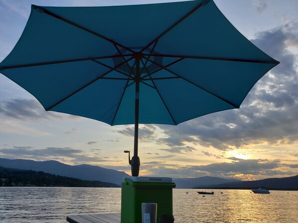 View from the dock table