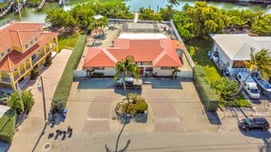Aerial view of the driveway
