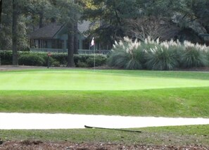 Patio view:  1st green of the famous Harbour Town Golf Links