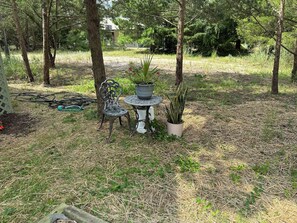 Side yard by gazebo