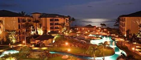 View from Center of Resort, Ocean and Pool