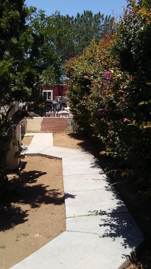 Pathway to patio