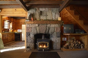 Majestic fireplace.  Constructed by same craftsmen who constructed Timberline.