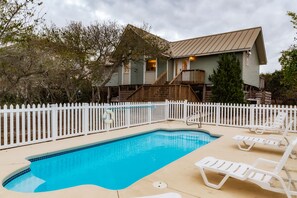 Sea Dunes is one of the few homes on the island with a private pool.