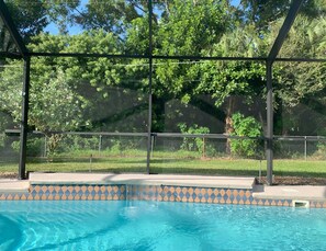 In-ground pool. Private for 2 registered guests only. Quiet backyard.
