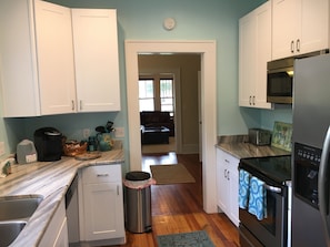 Kitchen with stainless steel appliances 