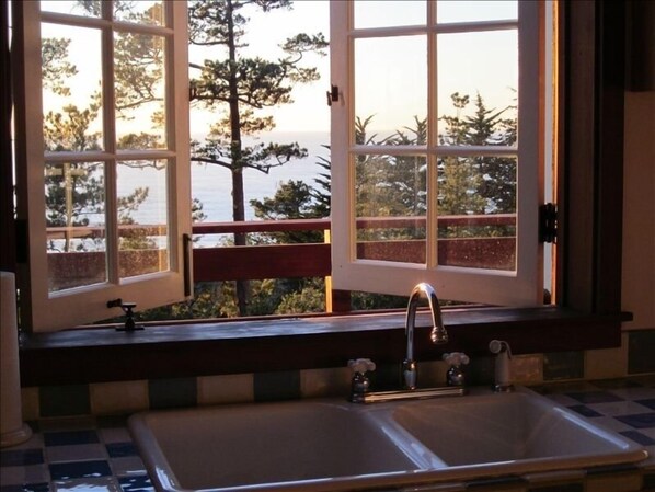 View from Kitchen Window Looking West over the Pacific Ocean