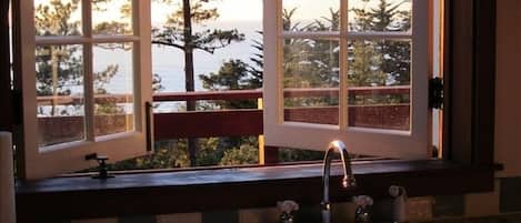 View from Kitchen Window Looking West over the Pacific Ocean