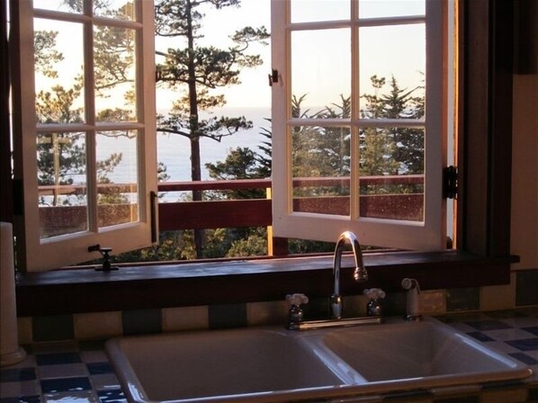 View from Kitchen Window Looking West over the Pacific Ocean