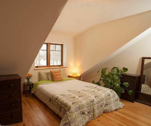 One of the upstairs, identical bed rooms.