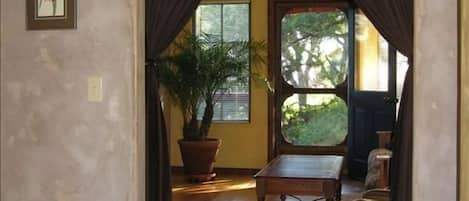 view thru reading room to livingroom