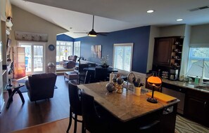 Beautiful views with comfortable leather furniture