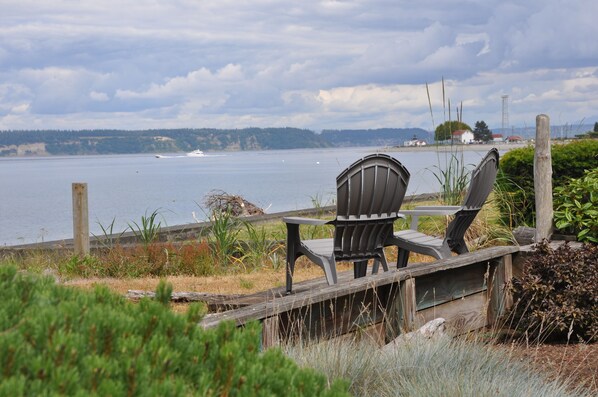 Backyard view of Point No Point Lighthouse.