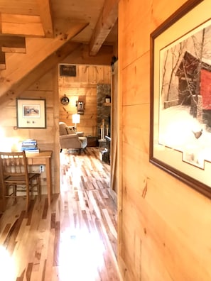 Hallway into living area from side deck