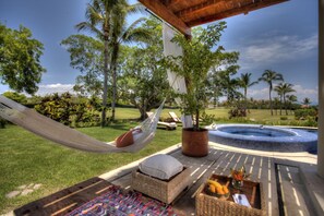 Private terrace and hot tub
