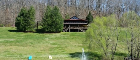 Home perched on a hill with great views.