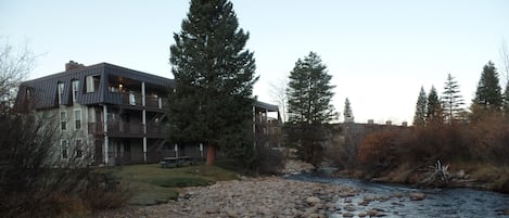 our condo building, just steps from the Fraser River