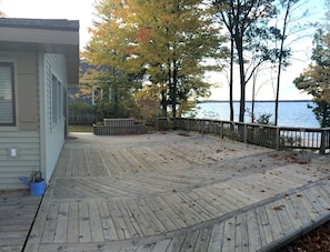 Large Deck with a lake view