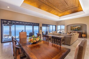 Villa Great Room  - Ocean View - Opens up to Pool area