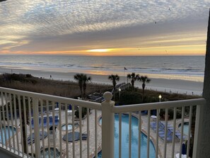 Sunrise view from our balcony