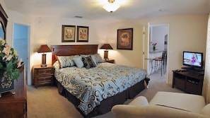 Your King MasterBedroom awaits. Linens are replaced annually to ensure quality.