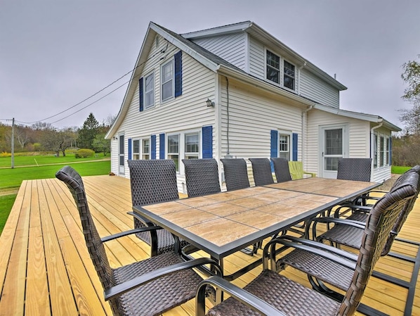 Large water view deck