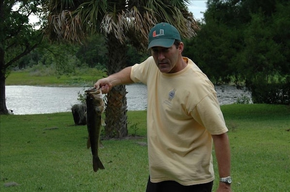This is my olderbrother, Paul. You may notice he loves to fish from our dock. :)
