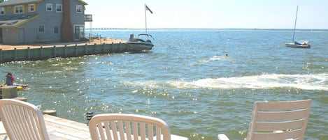 AMAZING VIEWS!!!  The decks lead right out to the water. 