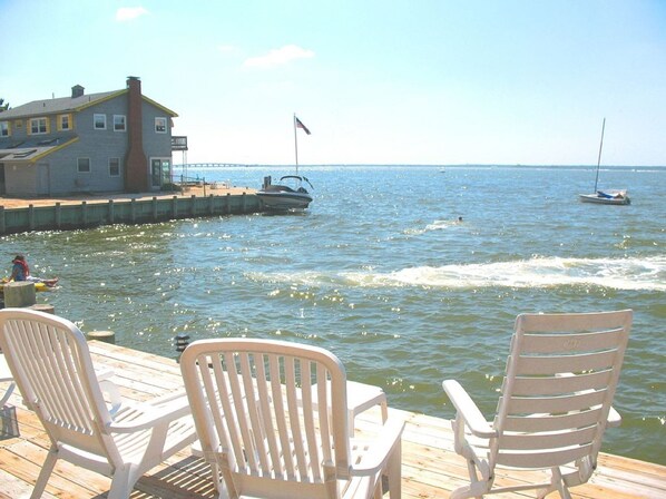 AMAZING VIEWS!!!  The decks lead right out to the water. 