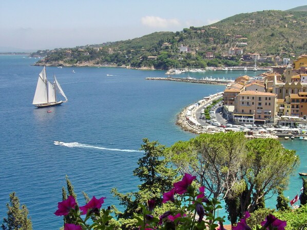 View of the harbor from the terrace - watch the boats go by!