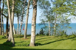 top of the bluff - looking out at the lake