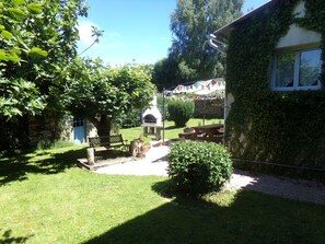 Back garden fully private with BBQ