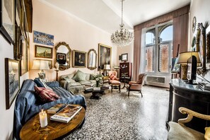 The sitting room view to the large windows